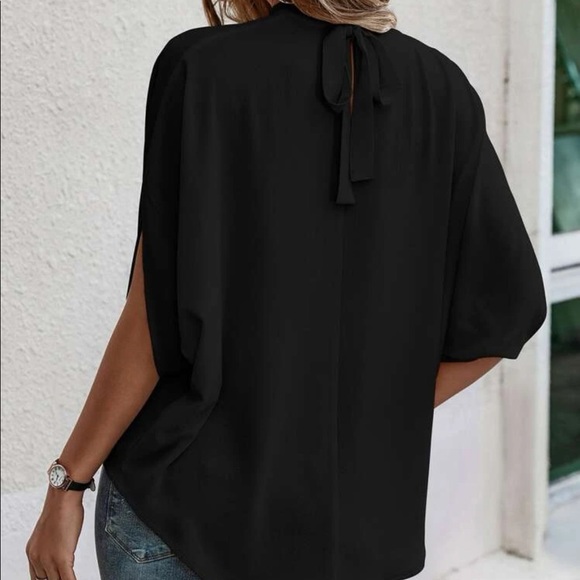 Boho tie back batwing sleeve top - Picture 4 of 15